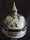 Baden111th infantry regiment enlisted pickhaube with replaced leather chinstrap